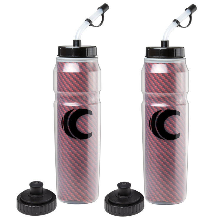 Insulated Squeeze Water Bottle with Straw Lid 28-Ounce 2-Pack