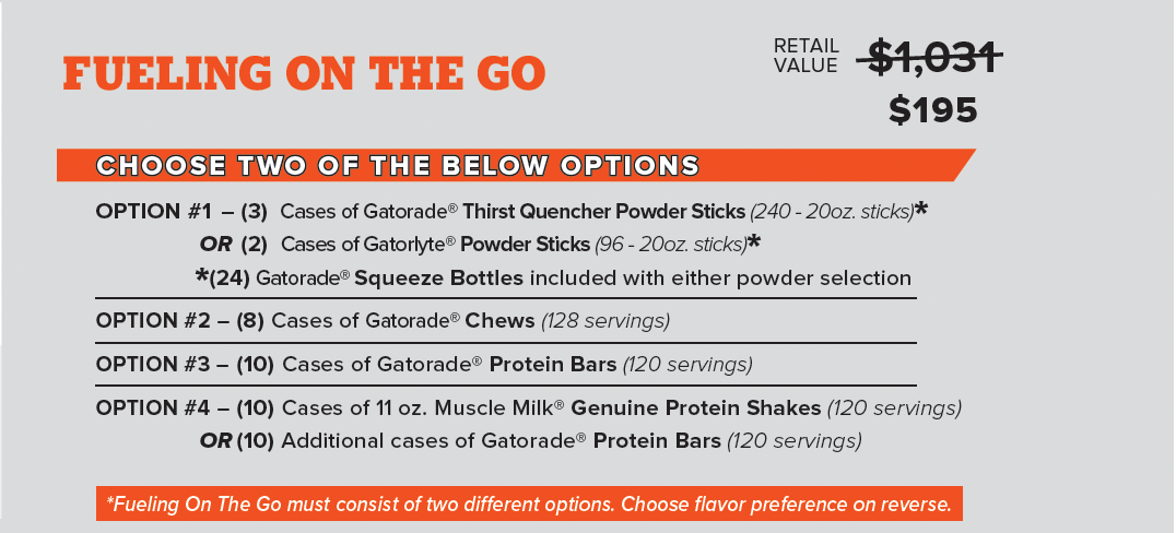 Gatorade Fueling On The Go (High Schools Only)