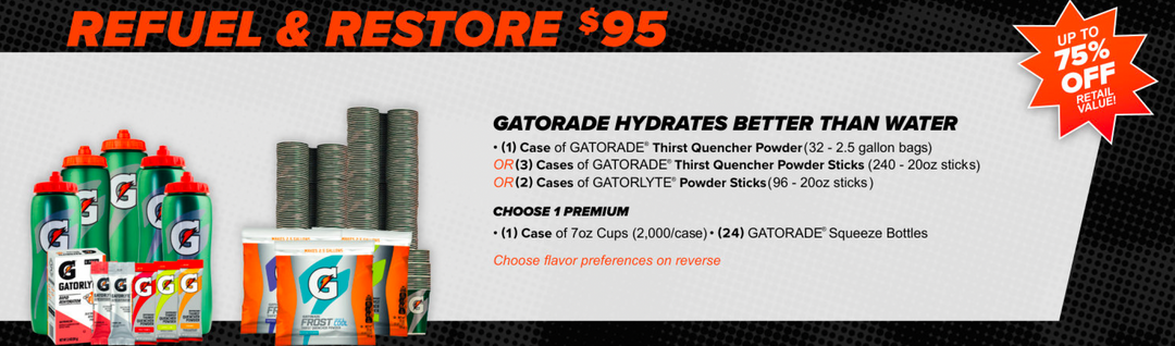 Gatorade Refuel and Restore (High Schools Only)