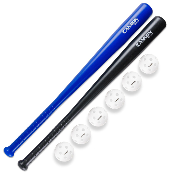 Lot de battes de baseball en plastique Cannon Sports avec balles Lot de battes de baseball en plastique Cannon Sports avec balles