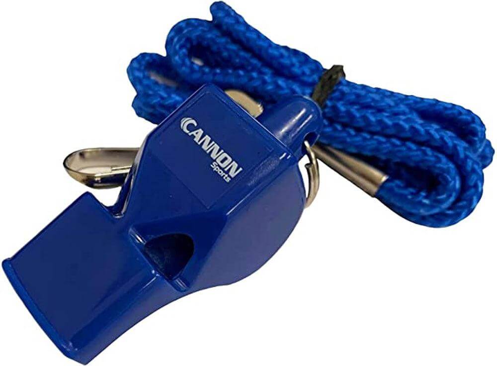 Cannon Sports 13054 Loud Pealess Whistle with Lanyard for Hiking, Emergency, Teachers, & Coaches (Blue) - Cannon Sports