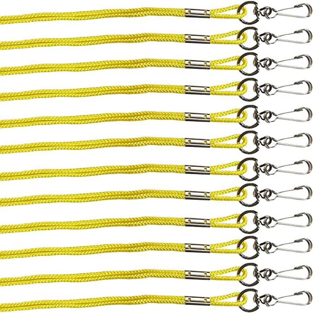 Cannon Sports 1348 Nylon Lanyards for ID Badges, Whistles & Referees (Gold - 12 Pack) - Cannon Sports