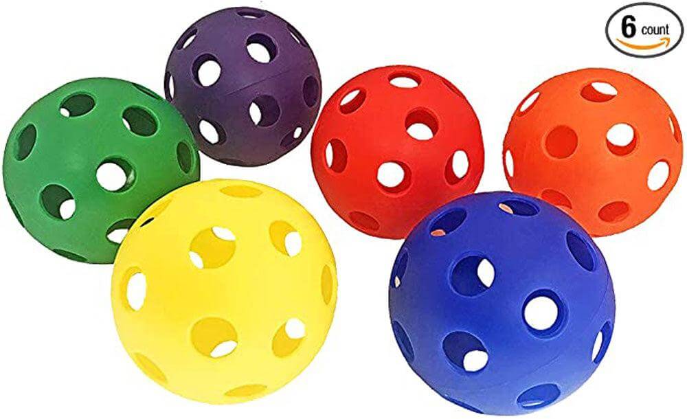 Cannon Sports 21256 Plastic Softballs for Kids - 12 inch - for Indoor/Outdoor Baseball (Assorted Color, Pack of 6) - Cannon Sports