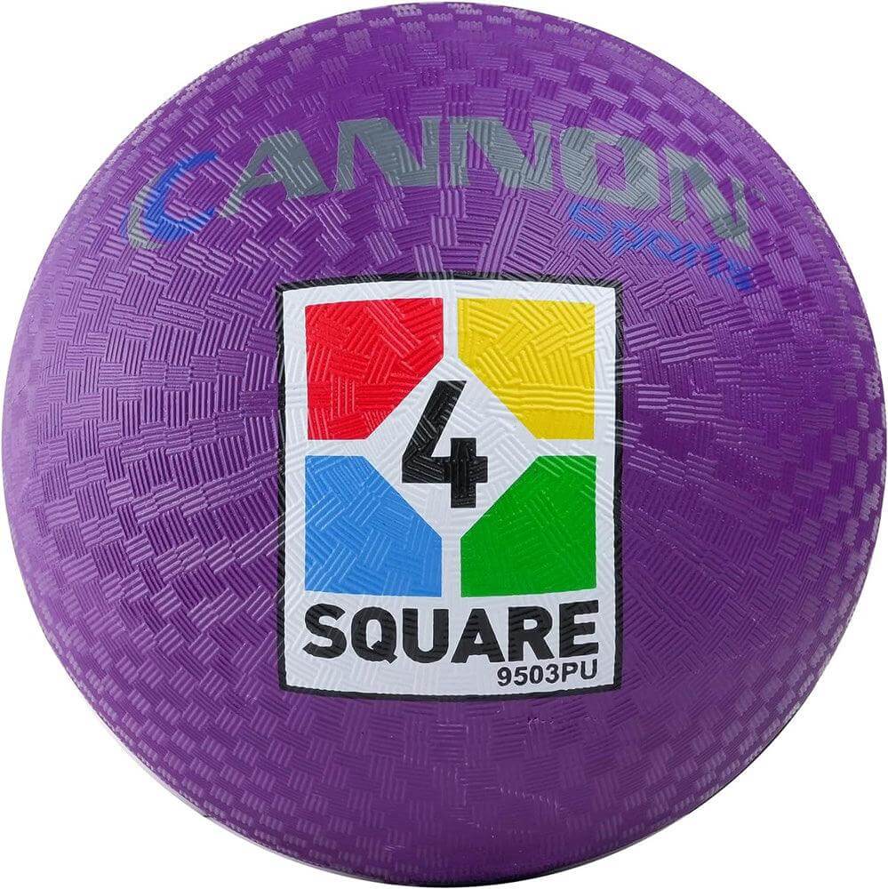 Cannon Sports 4 Square Playground Balls for Kids, 8.5 Inch, Purple - Cannon Sports