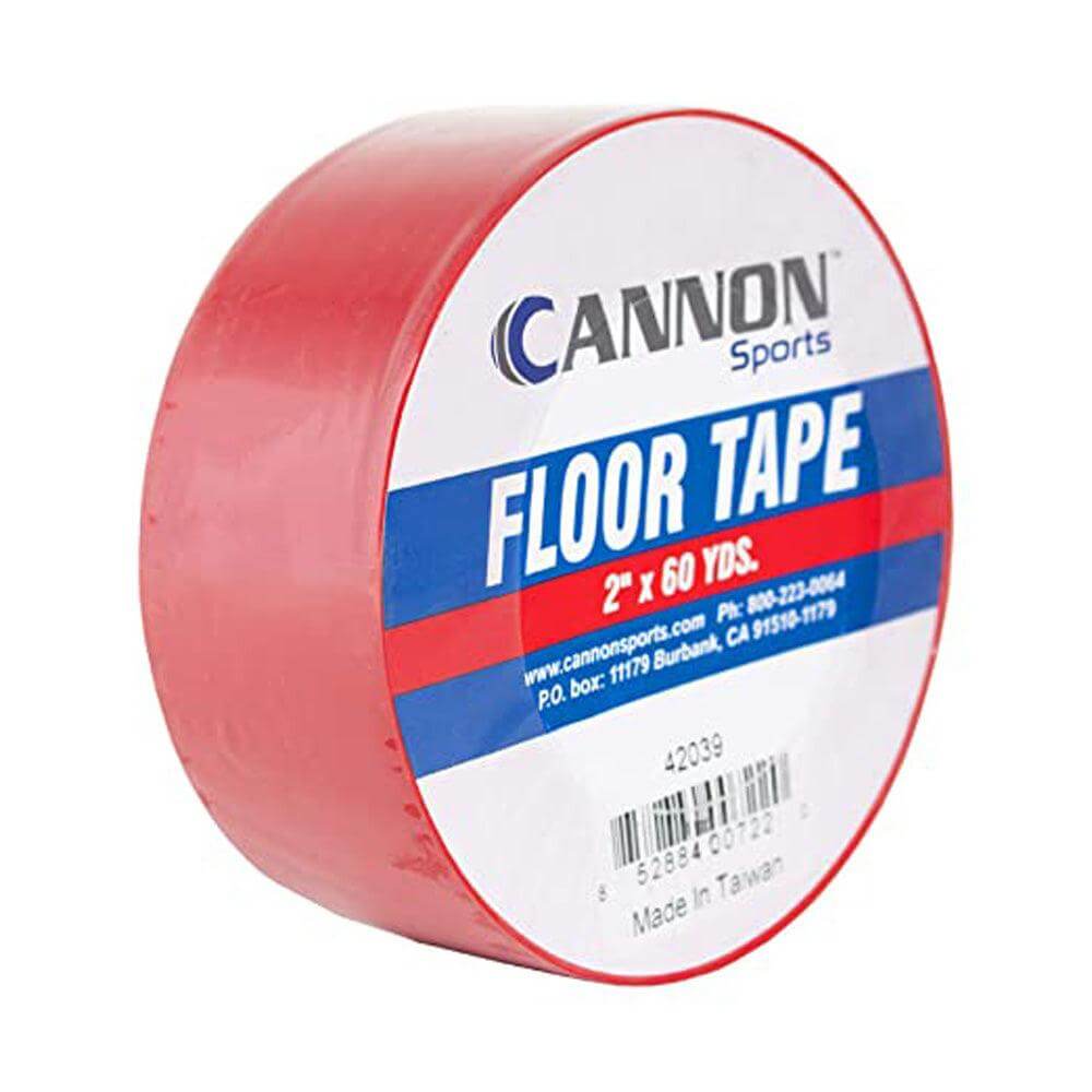 Cannon Sports 42039 Floor Marking Tape for Gymnastics, Grappling, Wrestling and Fitness Training (2 inch, Red) - Cannon Sports