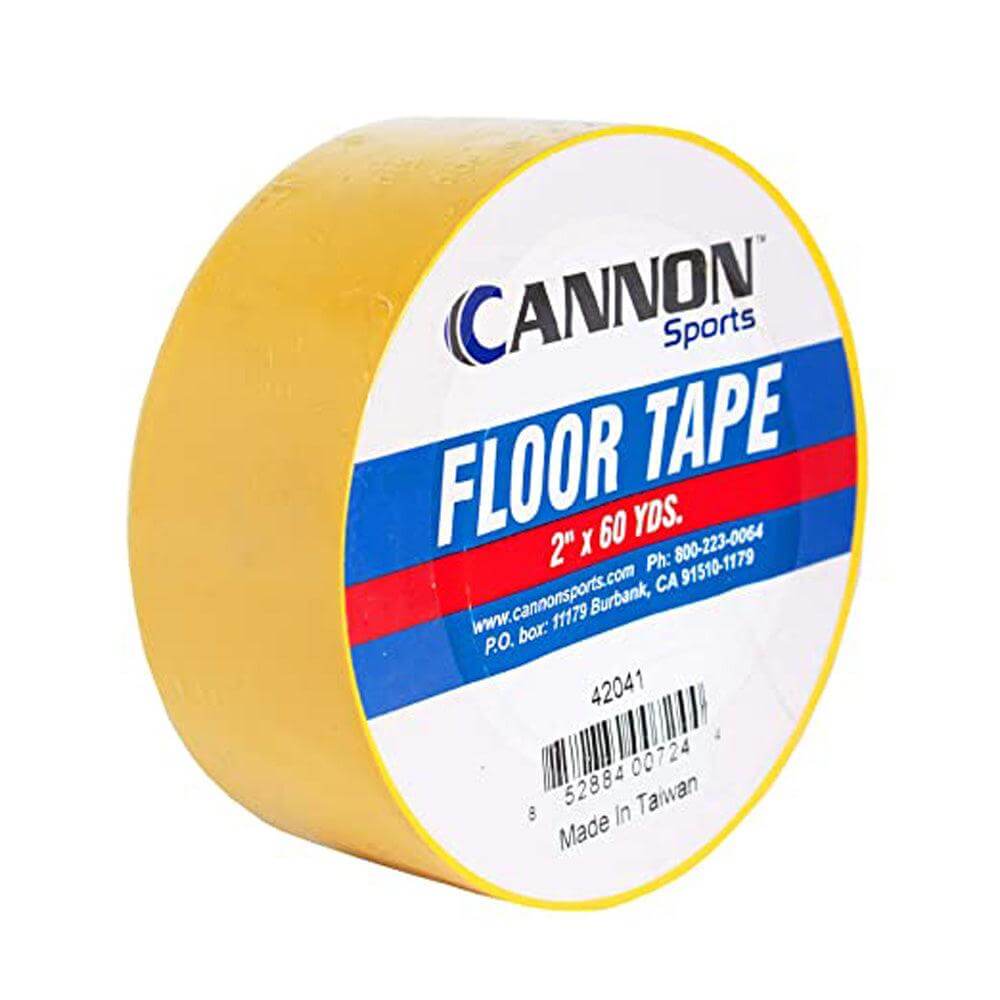 Cannon Sports 42041 Floor Marking Tape for Gymnastics, Grappling, Wrestling and Fitness Training (2 inch, Yellow) - Cannon Sports