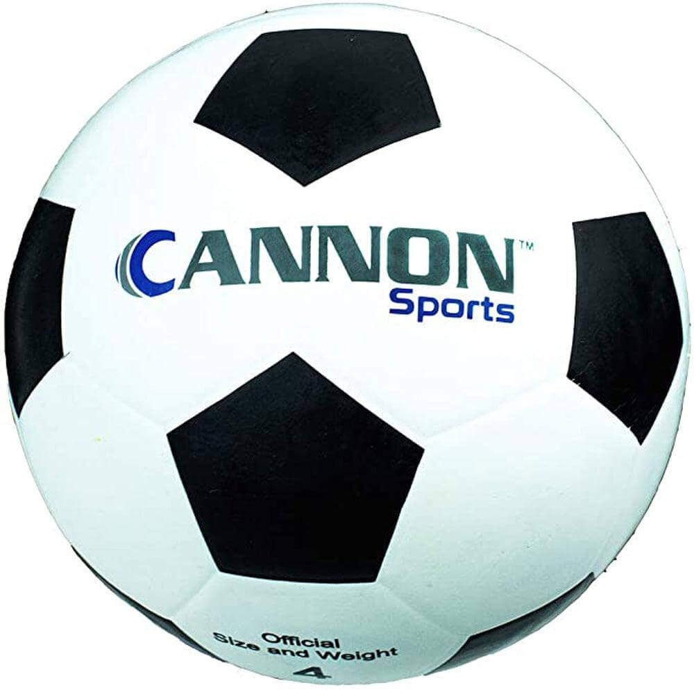 Cannon Sports 4919 Black & White Rubber Soccer Ball for Games, Agility Training, and Practice (Smooth, Size 5) - Cannon Sports