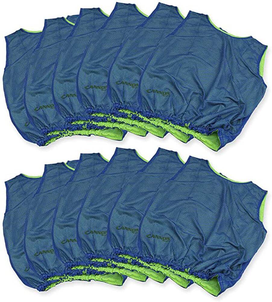 Cannon Sports 6045KEL/ROY Green/Blue Reversible Practice Vests - Cannon Sports