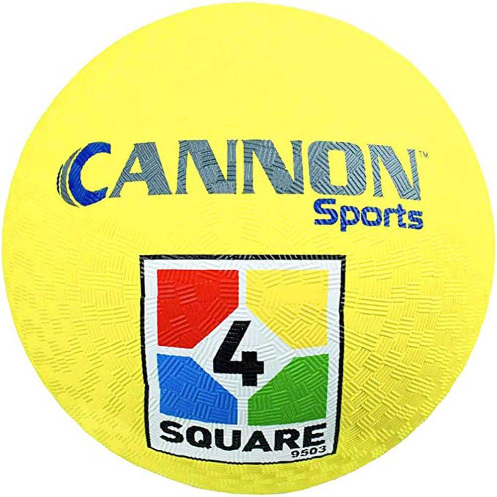 Cannon Sports 9503 4 Square Playground Balls for Kids - 8.5 Inch - for Kickball, Handball & Dodgeball (Yellow) - Cannon Sports