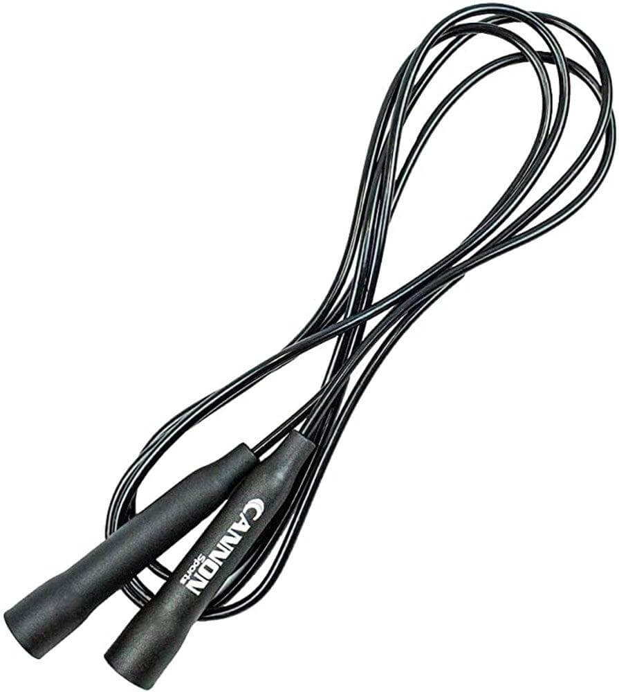 Cannon Sports 9525 Speed Jump Rope - Tangle Free for Training, Boxing Workout & Fitness Fun - Adults & Kids (Black, 8 ft) - Cannon Sports