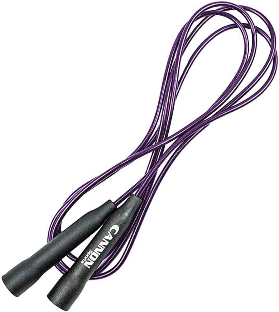 Cannon Sports 9562 Speed Jump Rope - Tangle Free for Training, Boxing Workout & Fitness Fun - Adults & Kids (Purple, 9 ft) - Cannon Sports