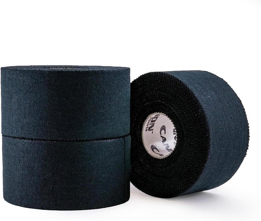 Cannon Sports Athletic Tape, 3-Pack, 15 Yards Each Roll, Black - Cannon Sports