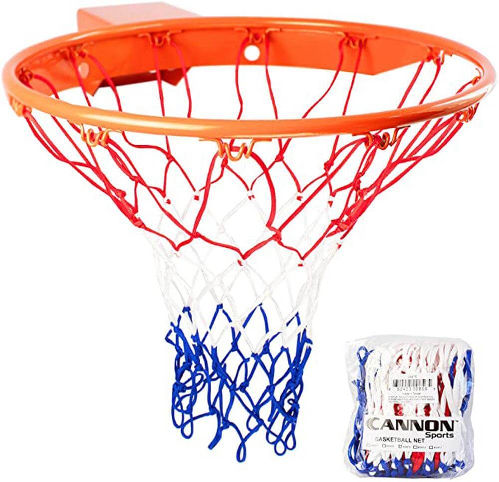 Cannon Sports Basketball Net (Red/White/Blue) - Cannon Sports