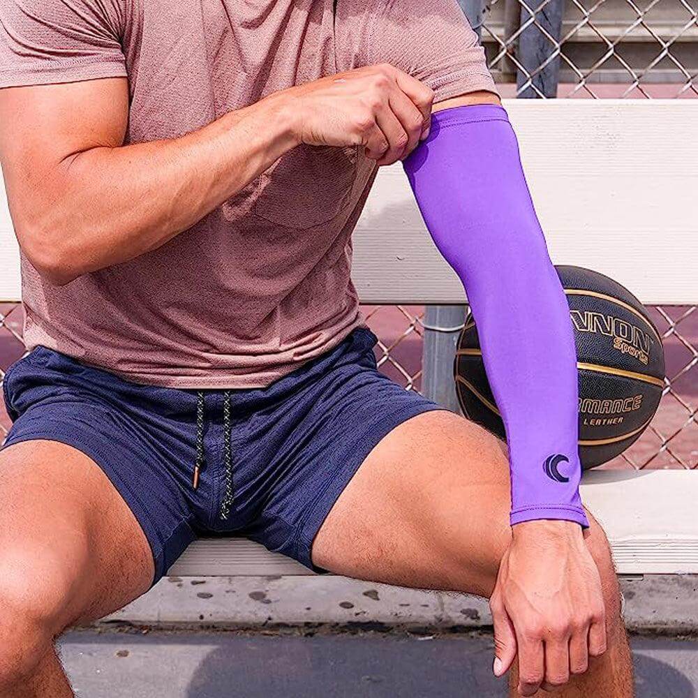 Cannon Sports Cooling Arm Sleeves (Pair), Purple - Cannon Sports