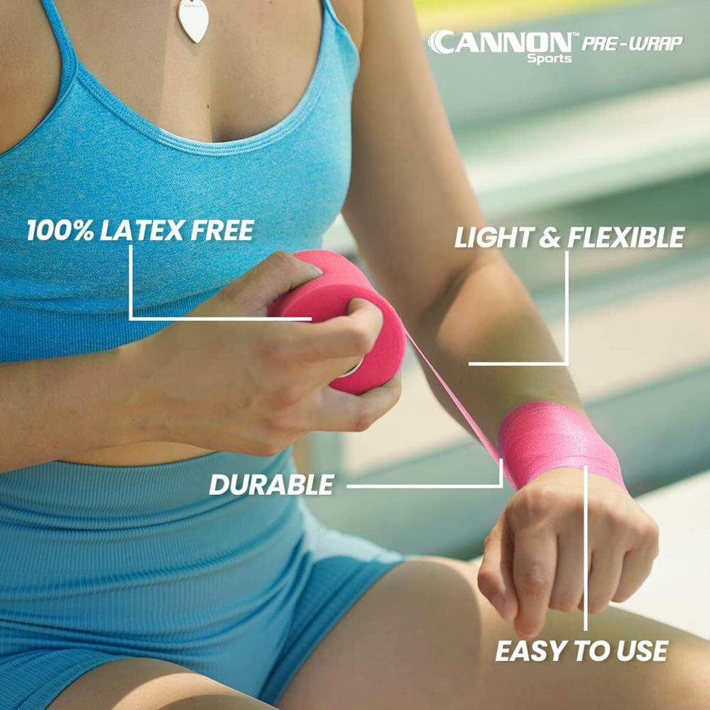 Cannon Sports Pre Wrap 30 Yard Roll Pink - Cannon Sports