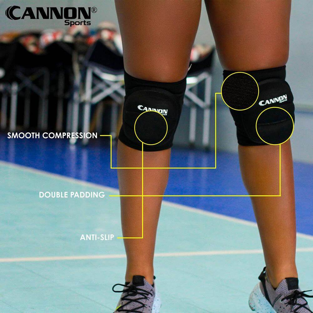 Cannon Sports Pro Series Knee Pads with Extra Support (Black, Large) - Cannon Sports