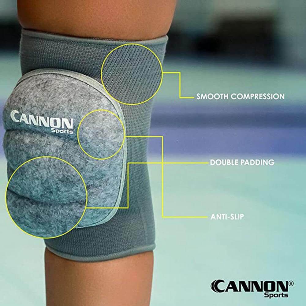 Cannon Sports Pro Series Knee Pads with Extra Support (Grey, Large) - Cannon Sports