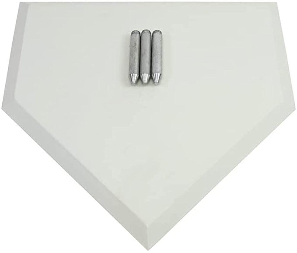 Cannon Sports Regulation Size Rubber Home Plate with Screw-in Spikes - Cannon Sports