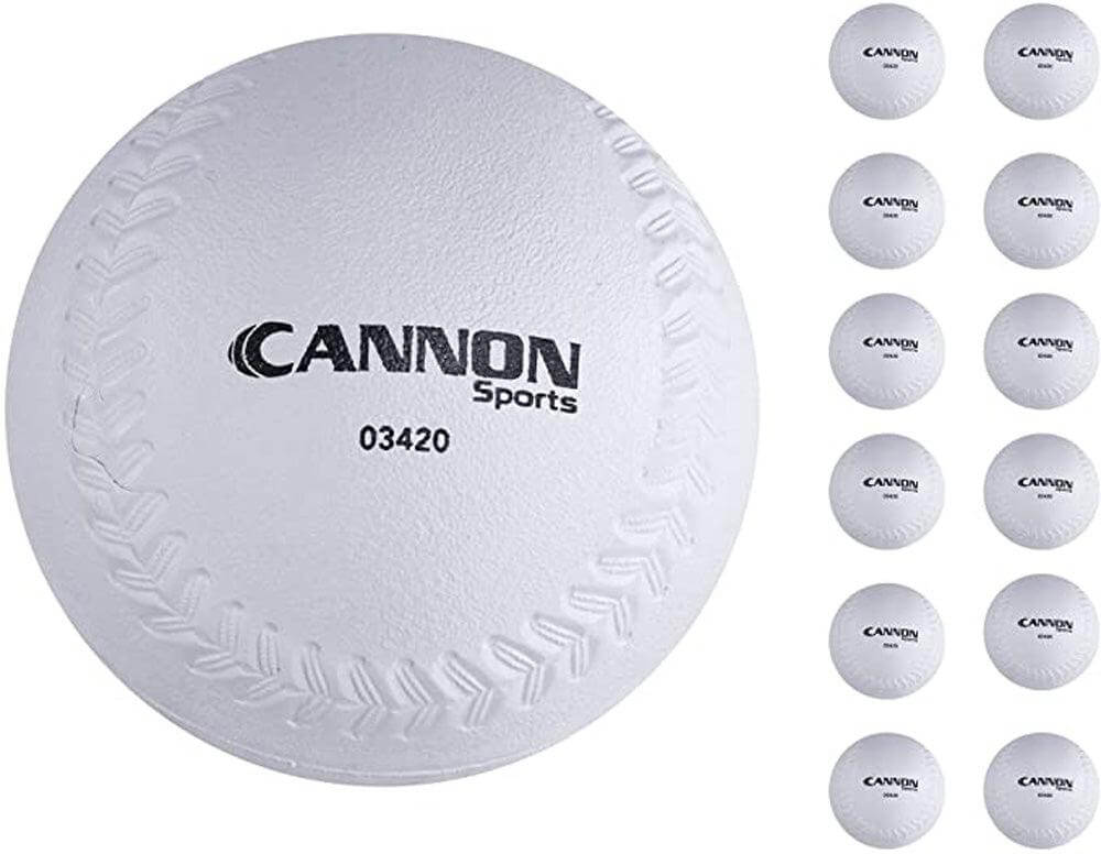 Cannon Sports Slowpitch Softballs with Cork Center & Rubber 12-Pack - Cannon Sports