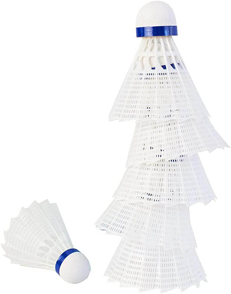 Cannon Sports White Badminton Shuttlecocks with Nylon Feathers & Cork 6-pack - Cannon Sports