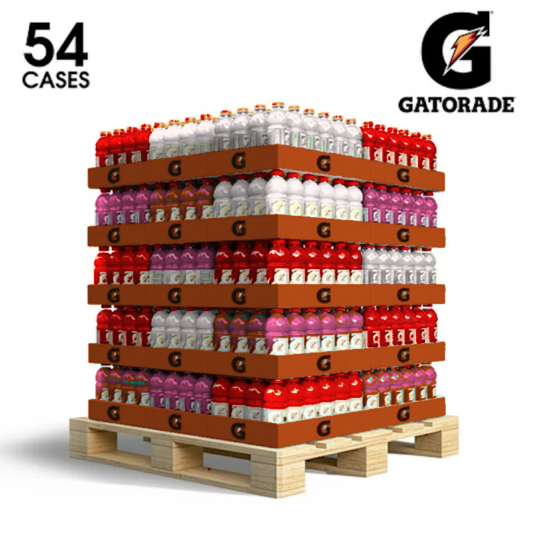 Gatorade Low Sugar 20 oz 54 Case Pallet Bundle (Select Your Flavors)