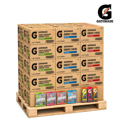 Gatorade Hydration & Energy Employee Bundle – Powder Sticks & Energy Chews, Choose 25, 50 or 100 Employees