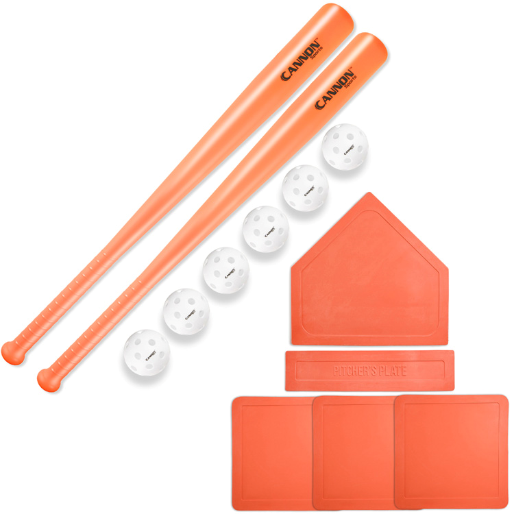 Plastic Baseball Bat and Ball Set with Bases