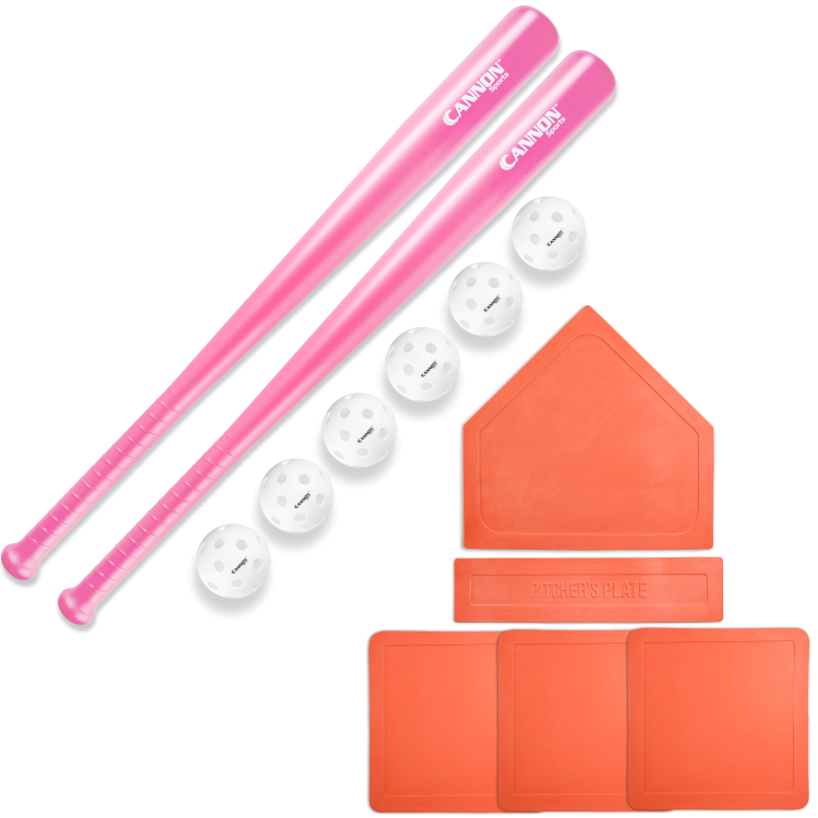 Plastic Baseball Bat and Ball Set with Bases