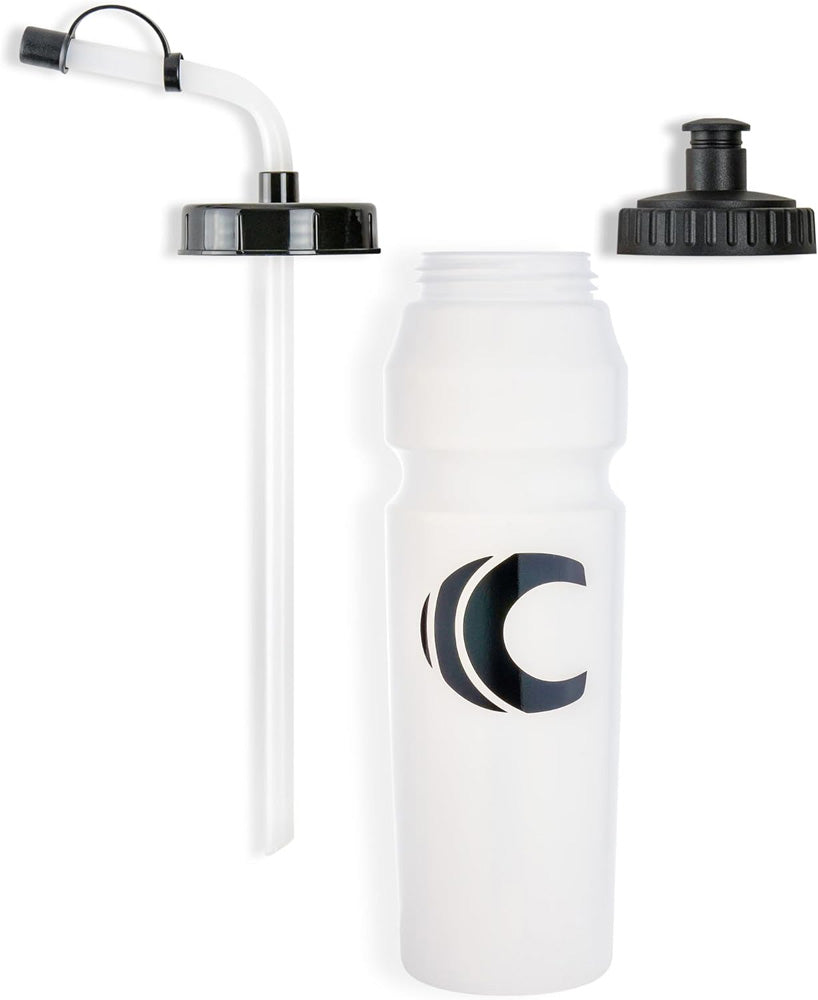 Cannon Sports Squeeze Water Bottle with Straw Lid, 34 Oz, Clear, Pack of 2